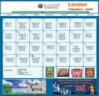 London Telugu Calendar 2009