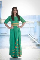 rashi khanna green dress Boden Women's Smocked Jersey Midi Dress in Green main image 0