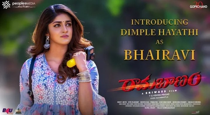 Dimple Hayathi as Bhairavi for Gopichands RamaBanam