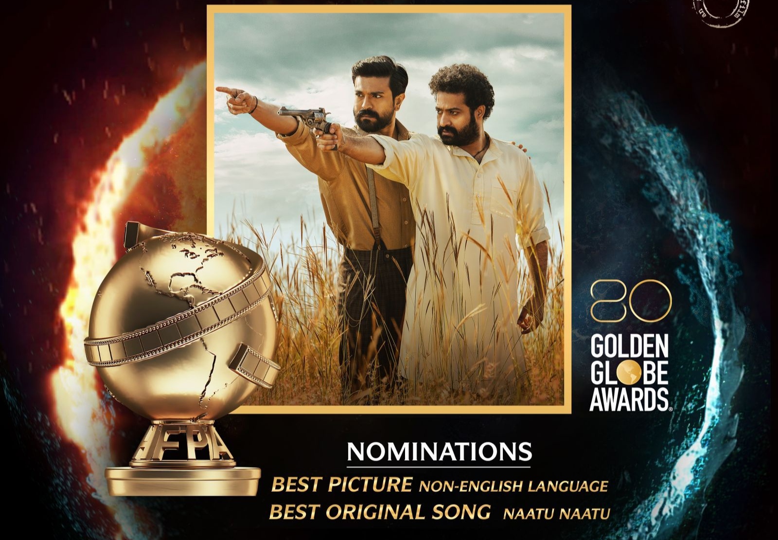 Prestigious Golden Globe Nominates SS Rajamoulis RRR in 
