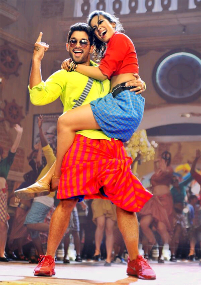 Allu Arjun Mass Still, Catherine Teresa Mass Still, Iddarammayilatho Mass Stills, Iddarammayilatho Latest Stills