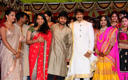 Gopichand Marriage Pics, Gopichand Marriage Photos, gopichand marriage with srikanth niece photos, Gopichand Resham Marriage Photos, Celebs at Gopichand Marriage