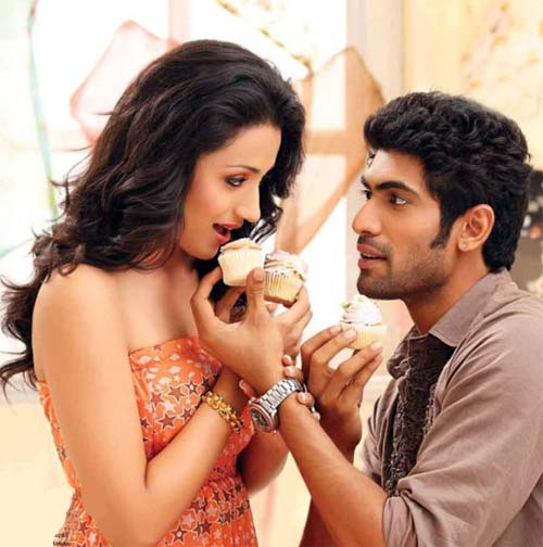 Trisha and rana, daggu bati rana affair, rana affair with trisha, tollywood rumors, new film promotion, rana loves trisha, rana trisha love affair