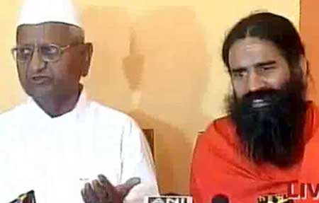 anna hazare baba ramdev, anna ramdev meet in delhi, anna day long fast 3 june 2012, anna fast jantar mantar 3 june, anna fast against corruption, anna ramdev fast 3 june delhi, anna ramdev jantar mantar fast, anna ramdev 1 day hunger strike 