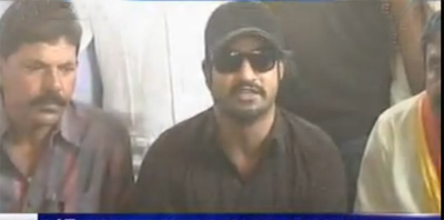 chandrabau junior ntr, junior ntr chandrabau, junior ntr chandrababu padayatra, tdp padayatra junior ntr