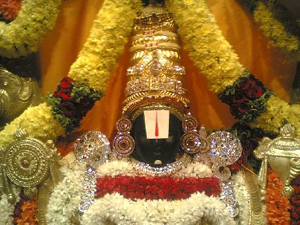 Information about story of  pacha karpuram lord venkateswara on the Lord's chin.